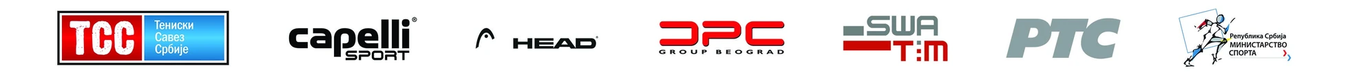 Sponzori: Teniski savez Srbije, Capelli Sport, HEAD, DPC Group Beograd, SWA TIM, RTS, Ministarstvo sporta